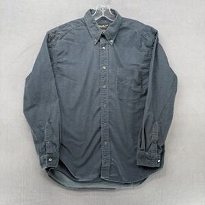 Eddie Bauer Button Down Corduroy‎ Shirt Mens Medium Long Sleeve Houndstooth